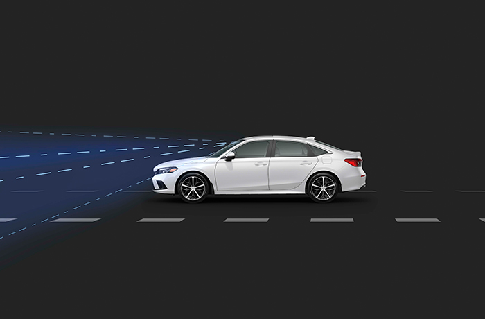 Un véhicule Honda faisant le balayage d’objets.